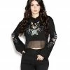 ACDC Frickin' Bats - Wide Sleeve Crop Hoodie