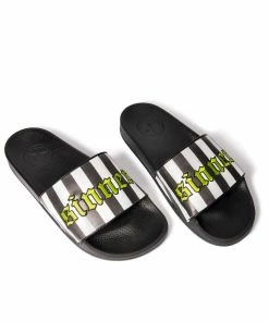 HK East Mens Beetle Striped Sinner - Premium Pool Slides
