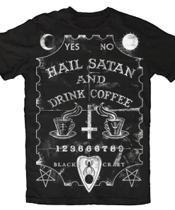 Blackcraft Cult Hail Satan And Drink Coffee Mens