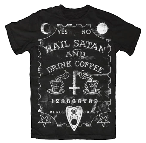 Blackcraft Cult Hail Satan And Drink Coffee Mens 3 Blackcraft Cult Hail Satan And Drink Coffee Mens