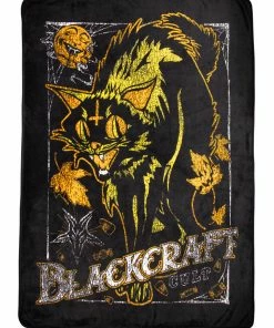 ACDC Vintage Halloween Cat - Throw Blanket Misc.
