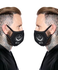 Blackcraft Cult Accessories Pentagram Moon - Face Mask