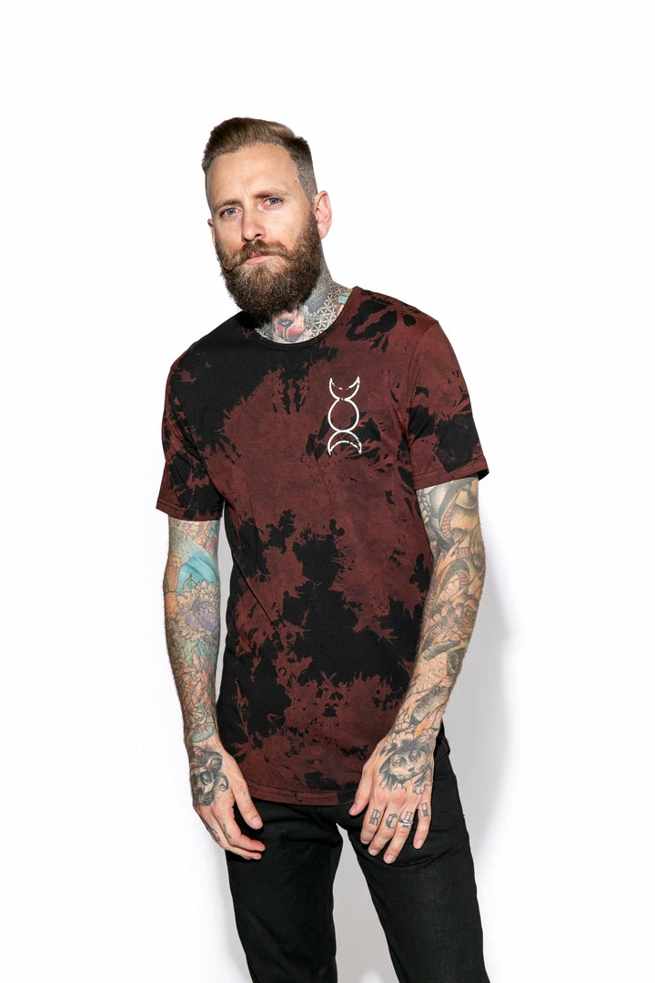 Blackcraft Cult Triple Moon Bleach Wash- Unisex Tall Tee Mens 4 Blackcraft Cult Triple Moon Bleach Wash- Unisex Tall Tee Mens