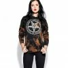 Blackcraft Cult Believe In Yourself - Bleach Wash Hooded Pullover Sweater Mens