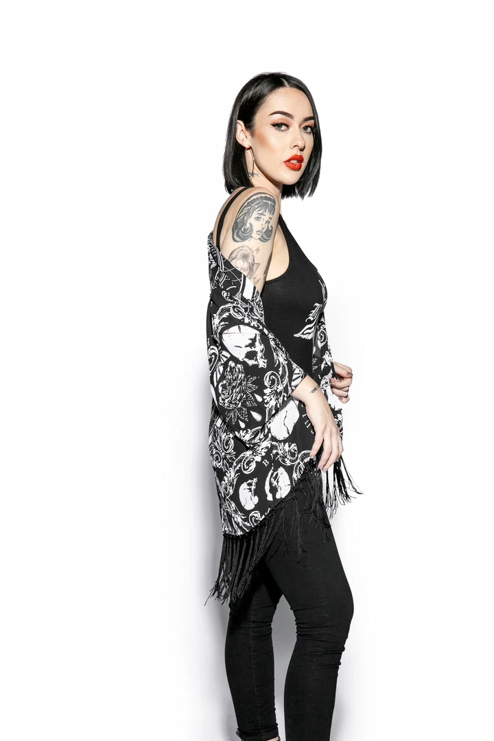 ACDC Baroque Print - Kimono Womens 4 ACDC Baroque Print - Kimono Womens