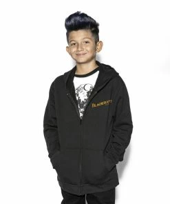 Blackcraft Cult Vintage Halloween Cat - Child's Zip Up Kids