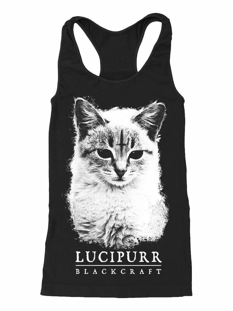 Blackcraft Cult Womens Lucipurr - Racerback Tank 4 Blackcraft Cult Womens Lucipurr - Racerback Tank