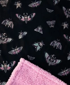 ACDC Misc. Pastel Death Moth - Sherpa Blanket
