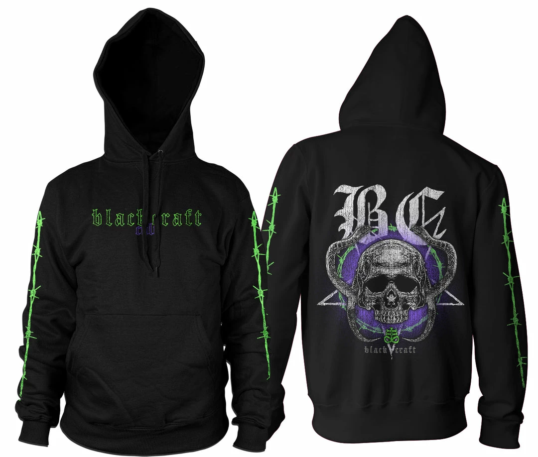 Blackcraft Cult Snake Skull - Hooded Pullover Sweater Mens 6 Blackcraft Cult Snake Skull - Hooded Pullover Sweater Mens