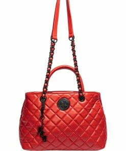 IDS Believe In Yourself - Red Quilted Satchel