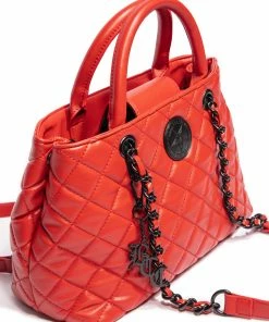 IDS Believe In Yourself - Red Quilted Satchel