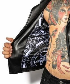 HK East Mens BCC Faux Leather Vest