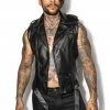 HK East Mens BCC Faux Leather Vest