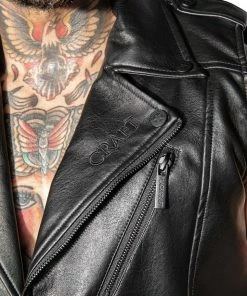 HK East Mens BCC Faux Leather Vest