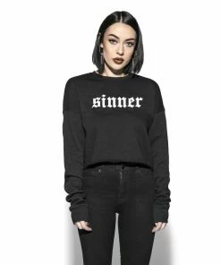 Blackcraft Cult Womens Sinner - Women's Cropped Crewneck