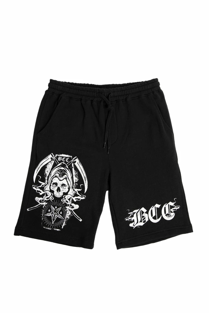 Blackcraft Cult Mens Reaper Casket - Sweat Shorts 3 Blackcraft Cult Mens Reaper Casket - Sweat Shorts