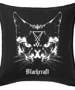 Blackcraft Cult Misc. Lucifer The Cat - Throw Pillow