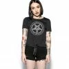 ACDC Womens Believe In Yourself - Tie Front Crop Tee