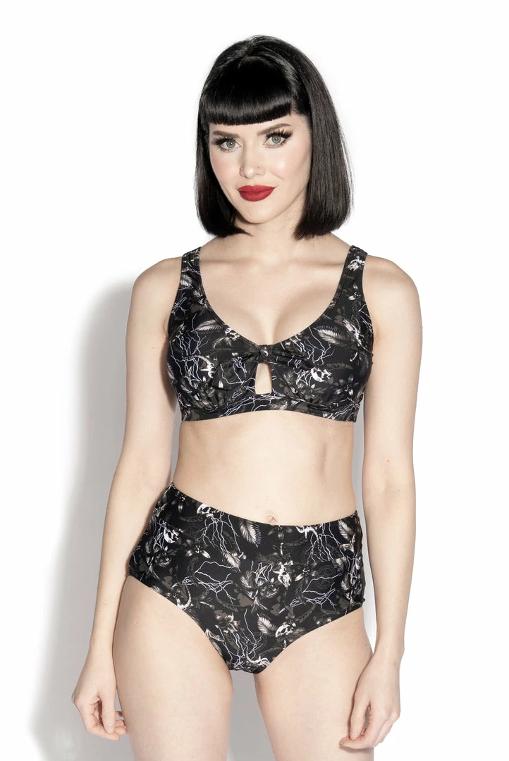 ACDC Tropic Gothic Tie Front Bikini Top Womens 3 ACDC Tropic Gothic Tie Front Bikini Top Womens