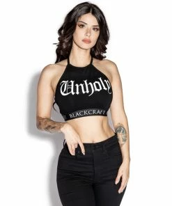 ACDC Unholy - Women's Halter Crop Womens