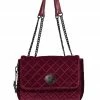 IDS Oxblood Velvet - Quilted Flap Satchel